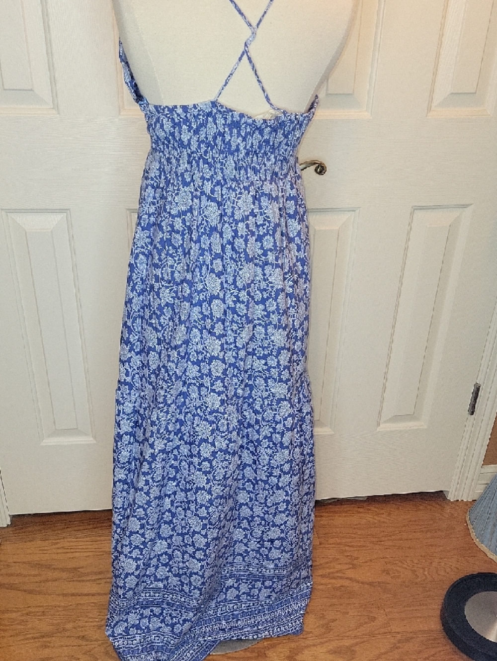 Blue Floral Halter Maxi Dress - Women - Picture 5 of 8